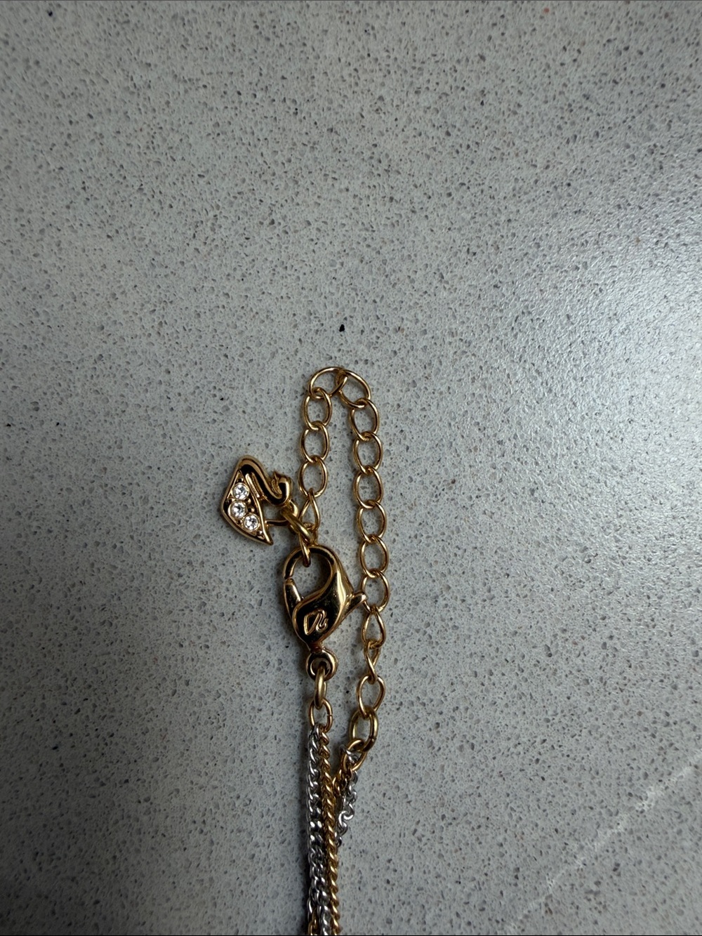 Swarovski Gold-Tone Teardrop Necklace with Clear Crystal - Picture 2 of 3